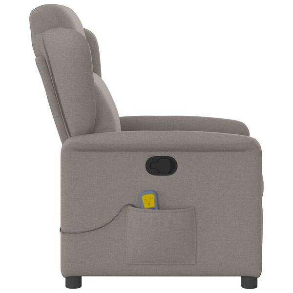 vidaXL Massagesessel Taupe Stoff