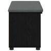 vidaXL Flurbank mit Kissen mit Regal Schwarze Eiche 80 x 38 x 46 cm