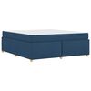 vidaXL Bettrahmen mit Matratze Blau 180 x 200 cm Stoff