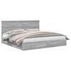 vidaXL Aufbewahrungsbett Sonoma-Grau 200 x 200 cm Holzwerkstoff