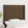 vidaXL Kopfteil mit Ohren Dunkelbraun 103x16x118/128 cm Stoff