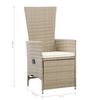 vidaXL 3-tlg. Garten-Essgruppe Beige