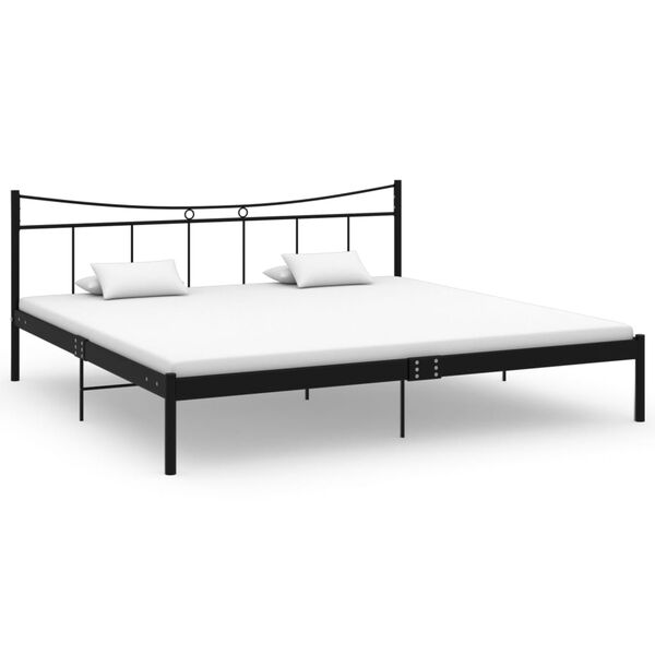 vidaXL Bettgestell Schwarz Metall 200x200 cm