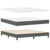 vidaXL Boxspringbett mit Matratze Dunkelgrau 200 x 180 cm Polyester