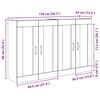 vidaXL Wandmontierter Schrank 2 pcs Schwarz Eichen-Optik Holzwerkstoff