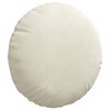 vidaXL Sitzkissen 2 St&uuml;ck Creme &Oslash; 30 x 13 cm Samt