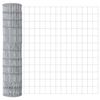 vidaXL Zaun mit Pfosten Silber 1,2 x 10 m Stahl und PVC
