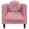 vidaXL Sessel mit Kissen Rosa Samt