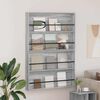 vidaXL Magazinregal 2 pcs Graues Sonoma 100 x 12 x 70 cm Holzwerkstoff