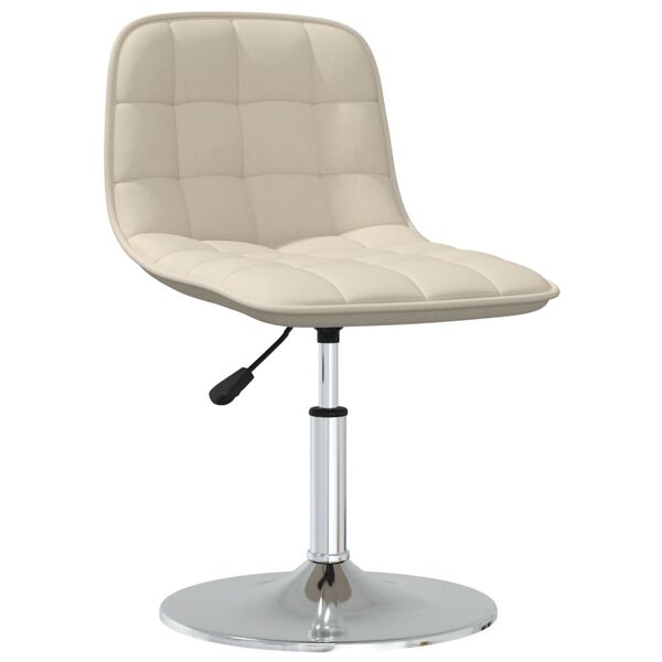 vidaXL Esszimmerst&uuml;hle 4 Stk. Drehbar Creme Stoff