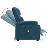 vidaXL Massagesessel Blau Samt
