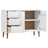 vidaXL Sideboard MOLDE Wei&szlig; 113x40x80 cm Massivholz Kiefer