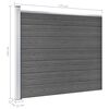 vidaXL Zaunelement Set WPC 872x146 cm Schwarz
