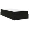 vidaXL Bettgestell mit Matratze mit Matratze 2 pcs Schwarz Samt