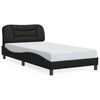 vidaXL Bettgestell ohne Matratze "Hvar" Schwarz 100x203 cm Kunstleder