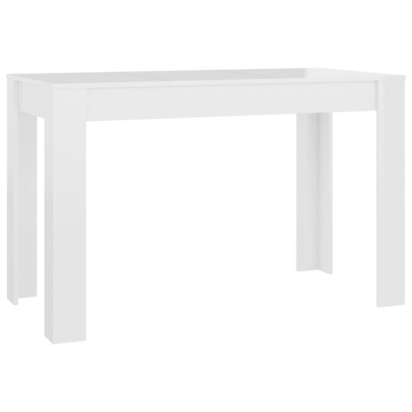 vidaXL Esstisch Hochglanz-Wei&szlig; 120x60x76 cm Holzwerkstoff