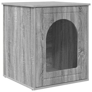 vidaXL Katzenhaus Graues Sonoma 53 x 52 x 62 cm Holzwerkstoff