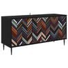 vidaXL TV-Schrank OMMEN 102 x 33 x 51 cm Schwarz Eichen-Optik