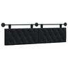 vidaXL H&auml;ngevorderseite Wandmontiert Schwarz 190 x 55 x 7 cm Samt