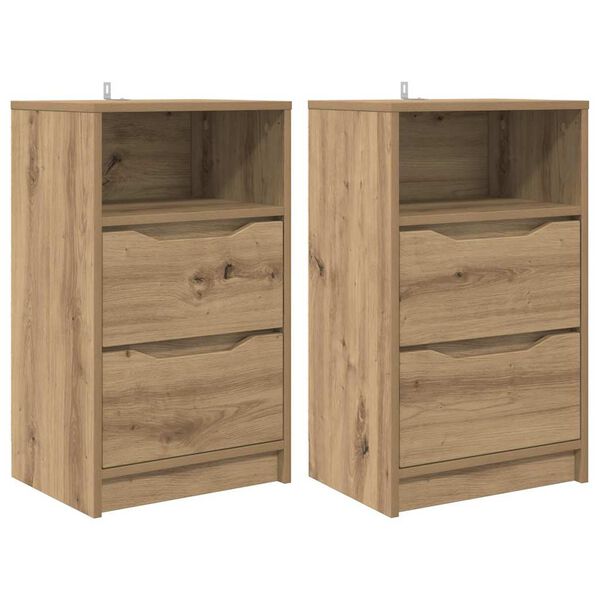 vidaXL Nachttische 2 pcs Artisan-Eiche 40 x 30 x 467 cm Holzwerkstoff