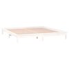 vidaXL Massivholzbett mit LED-Beleuchtung Wei&szlig; 160x200 cm