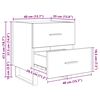 vidaXL Nachttisch 2 pcs Altholz und Schwarz 40 x 35 x 47,5 cm