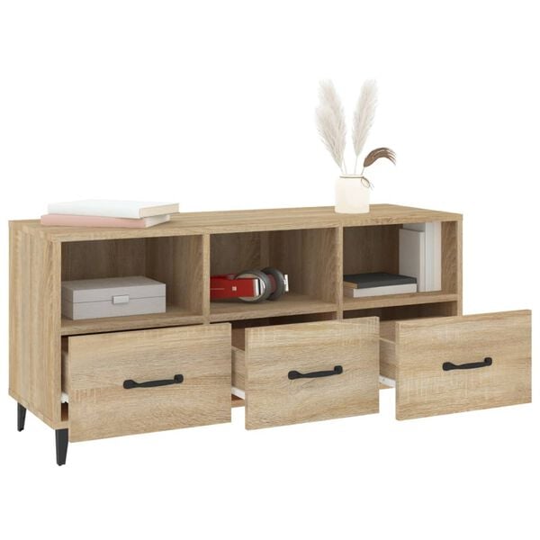 vidaXL TV-Schrank Sonoma-Eiche 102x35x50 cm Holzwerkstoff