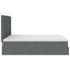 vidaXL Ottoman-Bett mit Matratzen & LEDs Dunkelgrau 200x200 cm Stoff