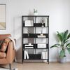 vidaXL B&uuml;cherregal Schwarz Eichen-Optik 82 x 32 x 144,5 cm