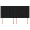 vidaXL Kopfteil Schwarz 180 x 5 x 118/128 cm Stoff