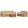 vidaXL Outdoor-Sofagarnitur mit Kissen 6 pcs Natur und Beige