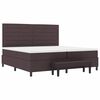 vidaXL Boxspringbett mit Matratze Dunkelbraun 200 x 200 cm Stoff