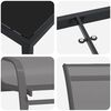 vidaXL Garten Essgruppe 7 pcs Grau und Schwarz