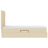 vidaXL Bett mit Stauraum und LED mit LED Creme 90 x 190 cm Polyester