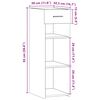 vidaXL Sideboard Wei&szlig; 30x42,5x93 cm Holzwerkstoff
