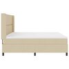 vidaXL Boxspringbett mit Matratze Creme 200 x 200 cm Stoff