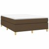vidaXL Boxspringbettgestell Dunkelbraun 140x200 cm Stoff