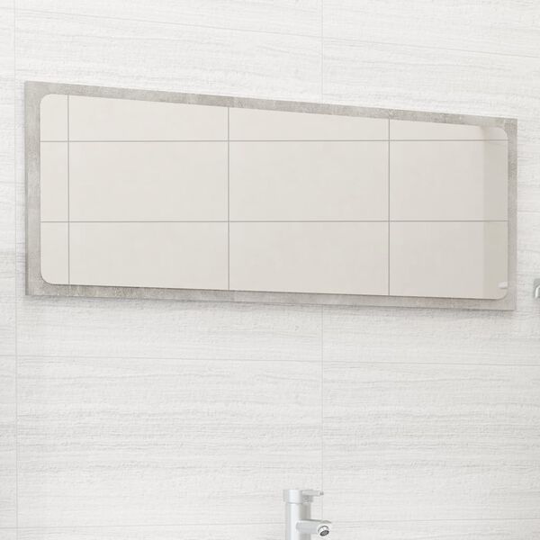 vidaXL Badspiegel Betongrau 90x1,5x37 cm Holzwerkstoff