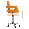 vidaXL Esszimmerst&uuml;hle 2 Stk. Drehbar Orange Kunstleder