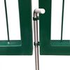 vidaXL Gartentor mit Pfosten 350x120 cm Stahl Gr&uuml;n