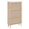 Finori Schuhschrank Bali 49A Sonoma-Eiche und Raffia-Druck