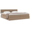 vidaXL Aufbewahrungsbett mit Matratze Cappuccino 200 x 200 cm