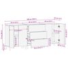 vidaXL Sideboard 3 pcs Walnuss Massivholz Mango