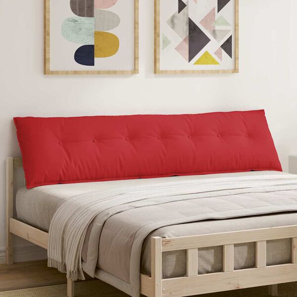 vidaXL R&uuml;ckenkissen Rot 200 x 19 x 50 cm Stoff