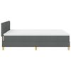 vidaXL Boxspringbett mit Matratze Dunkelgrau 160 x 200 cm Stoff