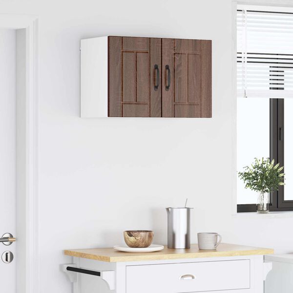 vidaXL K&uuml;chenschrank 2 pcs Braun Eichen-Optik 30 x 31 x 40 cm
