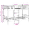 vidaXL Etagenbett 90x190 cm Massivholz Kiefer