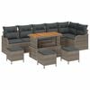 vidaXL Garten-Sofa-Set 10 pcs Grau Poly-Rattan