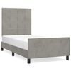 vidaXL Bettgestell ohne Matratze Hellgrau 80x200 cm Samt