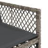 vidaXL 17-tlg. Garten-Essgruppe mit Kissen Grau Poly Rattan